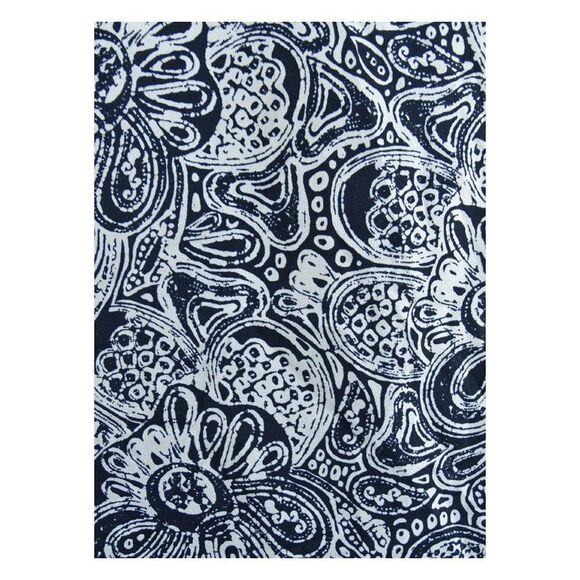 MICHAEL Michael Kors Women's Abstract Batik Side-Tie Top (XS, Midnight Blue) - Picture 3 of 3